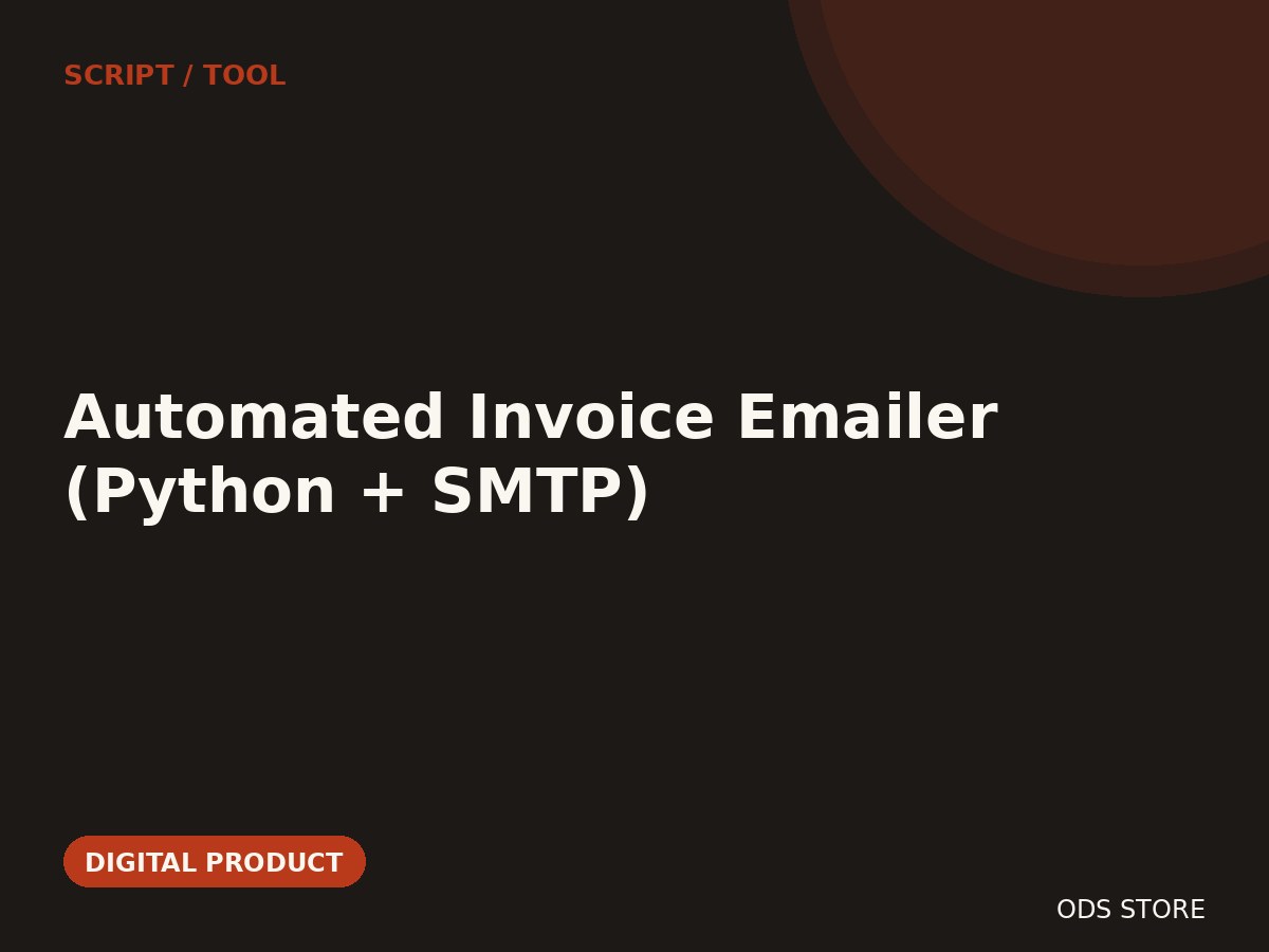 Automated Invoice Emailer (Python + SMTP)