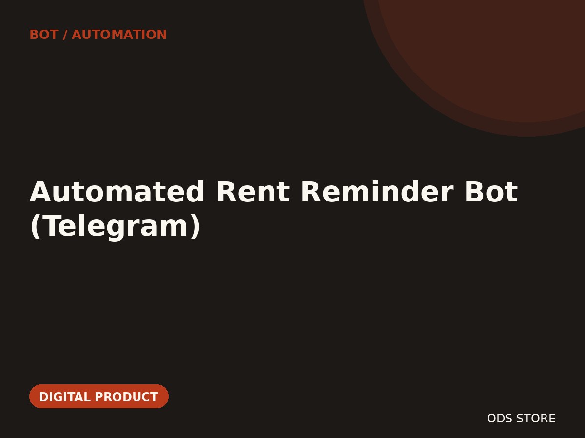 Automated Rent Reminder Bot (Telegram)