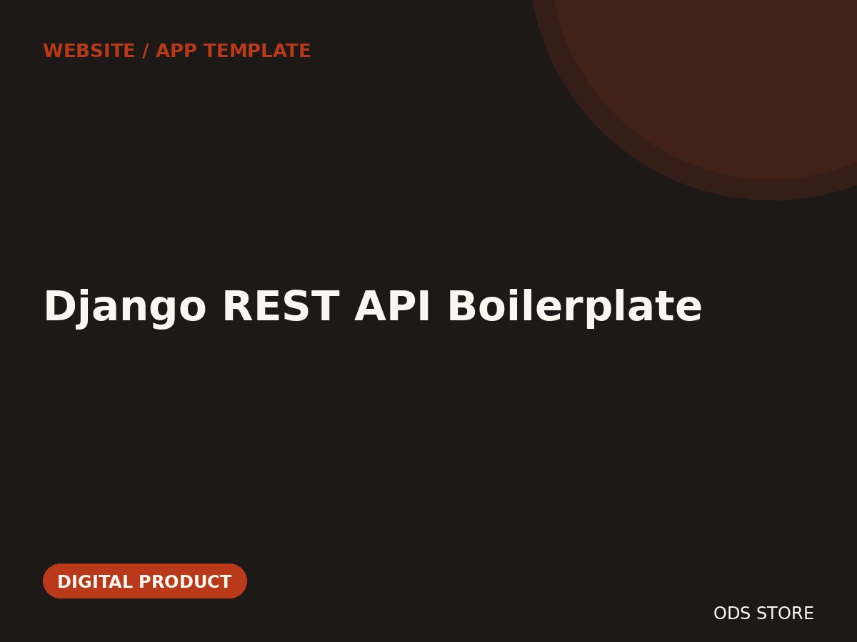 Django REST API Boilerplate