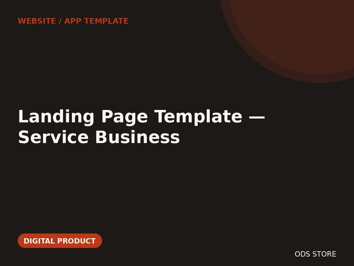 Landing Page Template — Service Business
