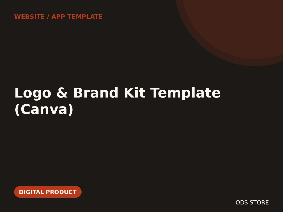 Logo & Brand Kit Template (Canva)