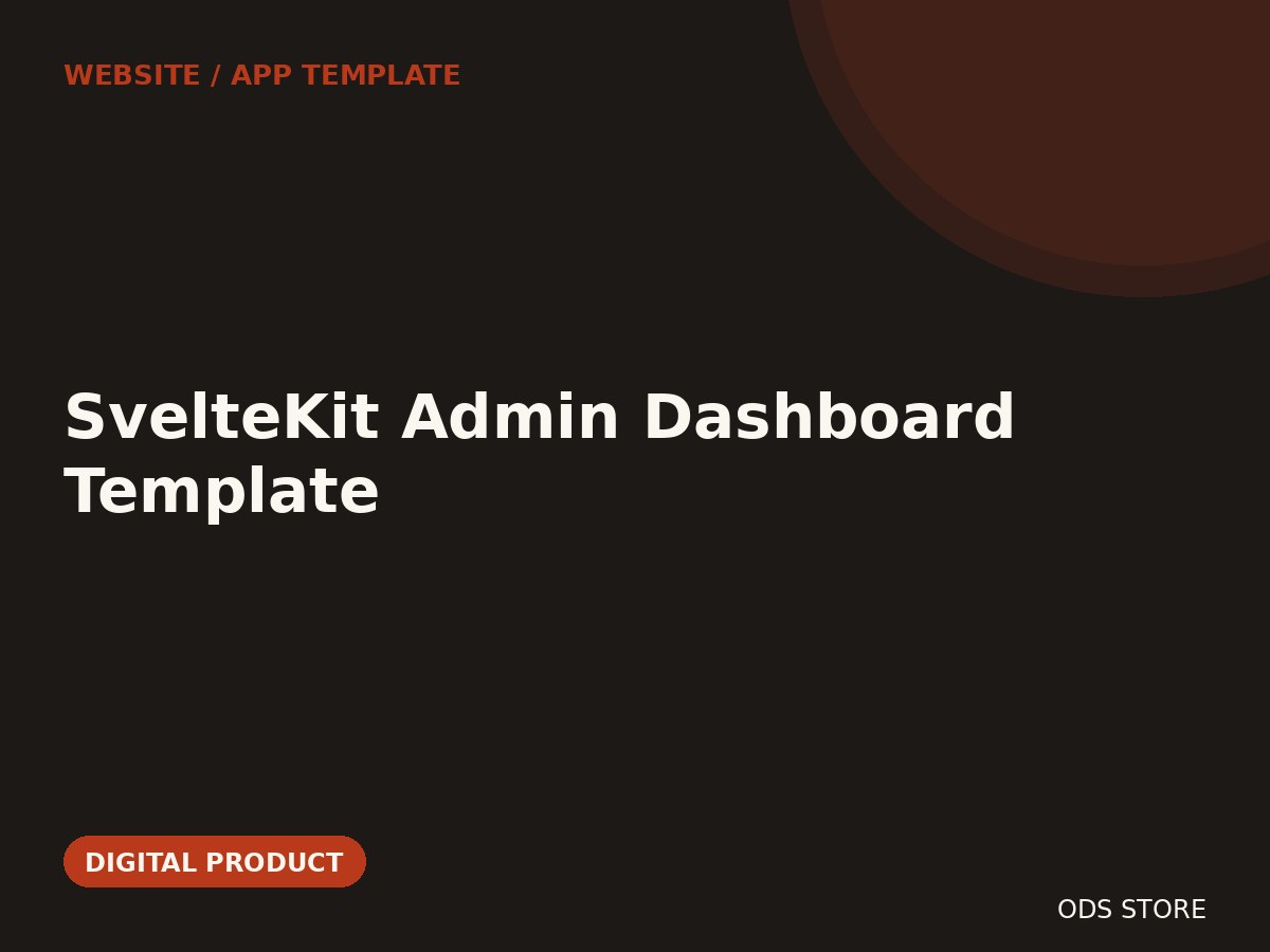 SvelteKit Admin Dashboard Template